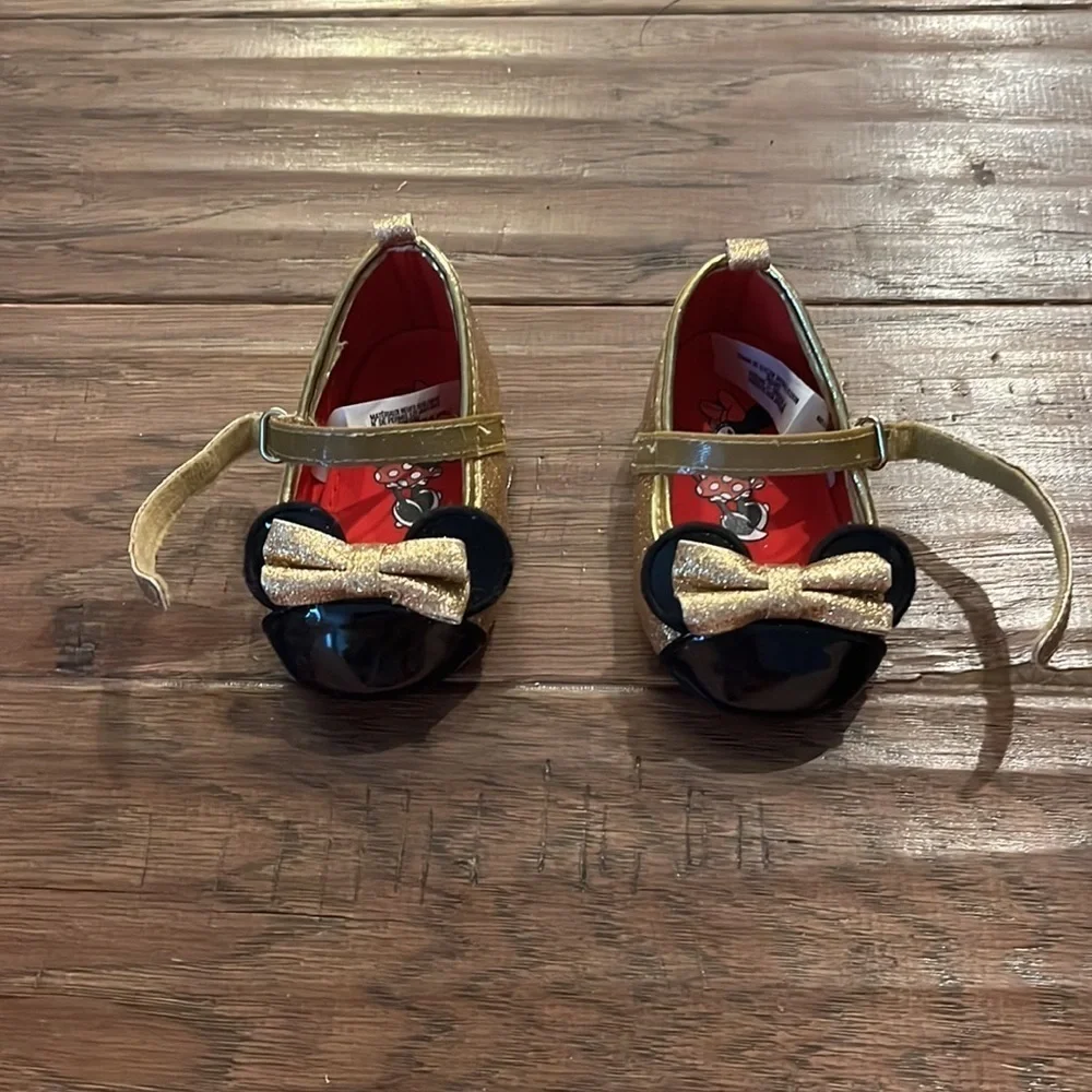 Disney Minnie Mouse Bowtie Mary Janes Size 6-12M